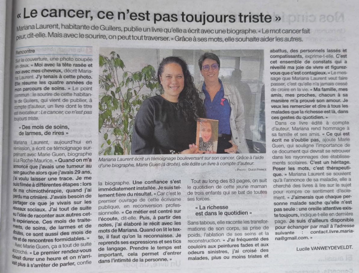 Sa joie de vivre a accompagn&eacute; Mariana tout au long de son combat